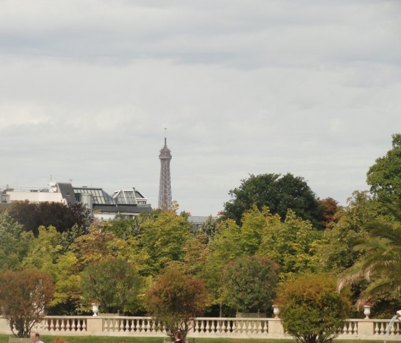 tour eiffel in the distance